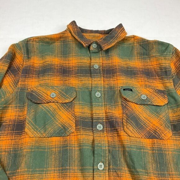 Rip Curl Mens Flannel Button Up Shirt Plaid Checkered Long Sleeve Cozy Top SMALL - Picture 3 of 10